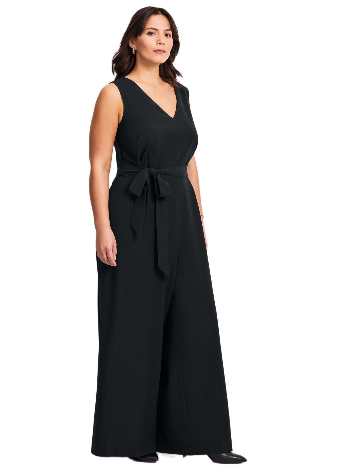 Женский комбинезон AVENUE Cool Hand Wide Leg Jumpsuit, цвет: Чёрный — фото 3