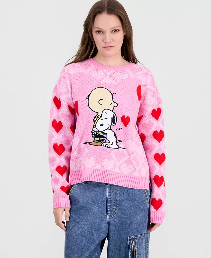 Juniors' Heart-Knit Charlie Brown Sweater