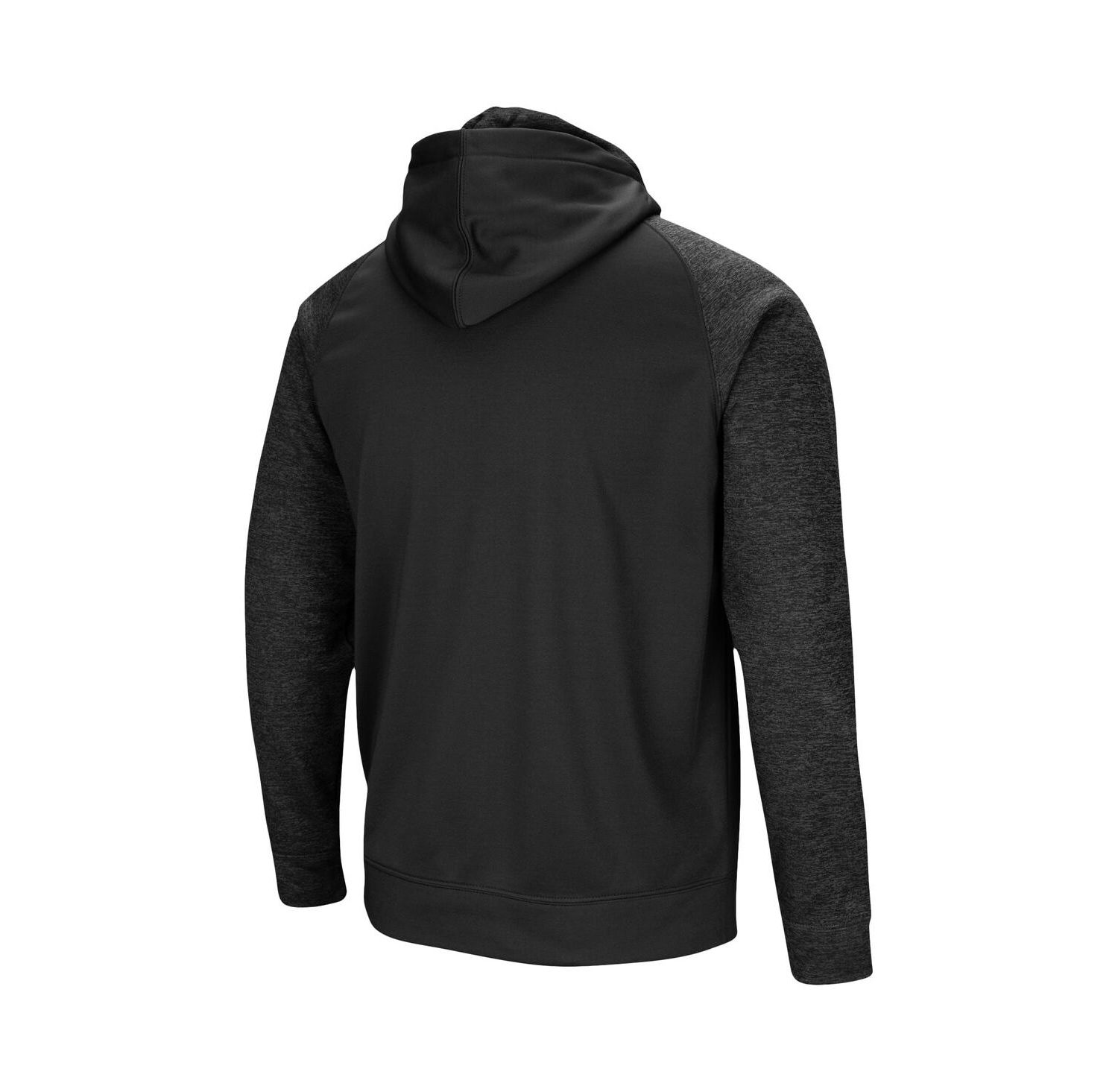 Men's Black Cal Bears Blackout 3.0 Tonal Raglan Full-Zip Hoodie