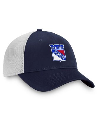 Men's Blue/White New York Rangers Core Primary Logo Trucker Adjustable Hat