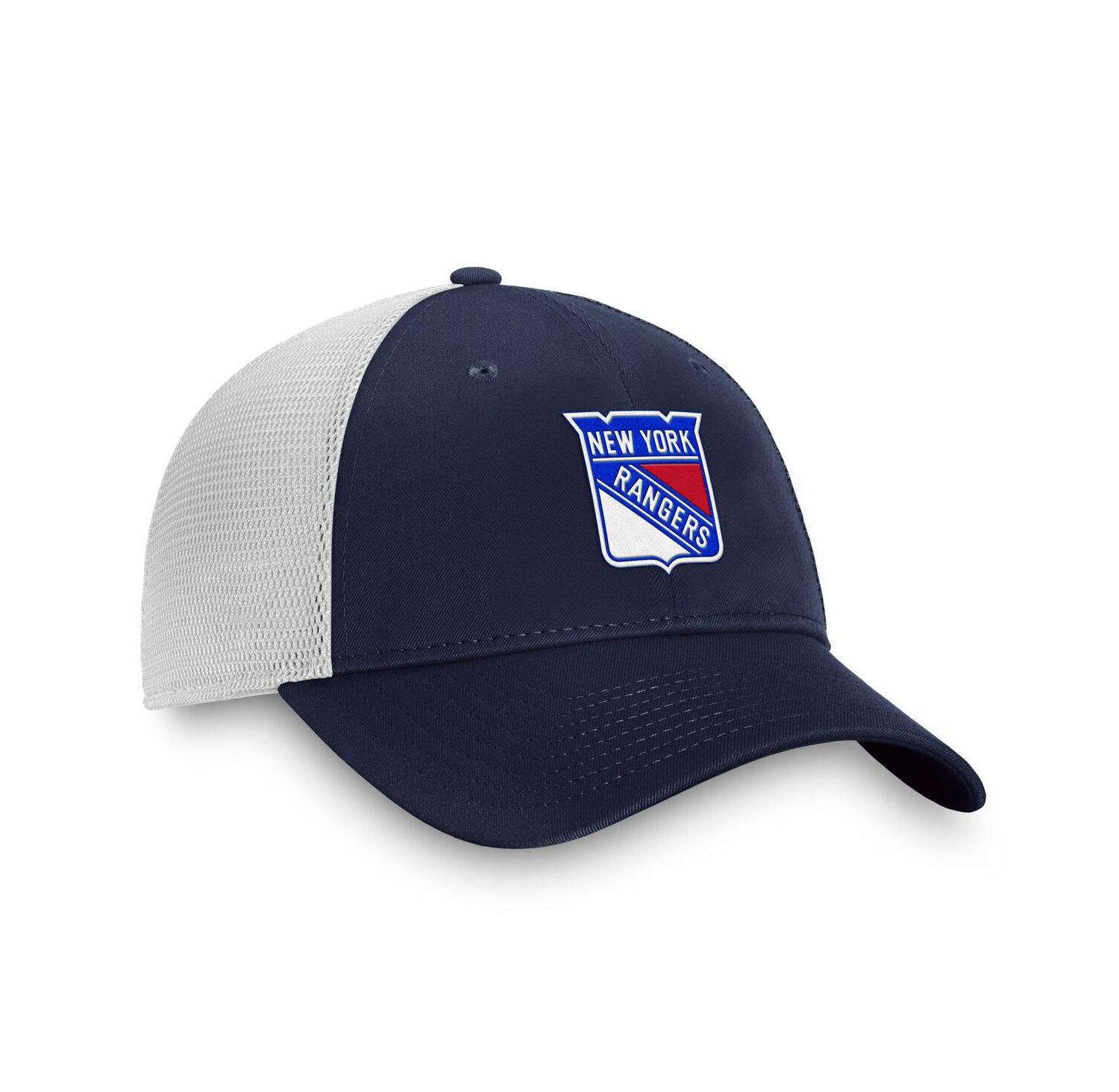 Men's Blue/White New York Rangers Core Primary Logo Trucker Adjustable Hat