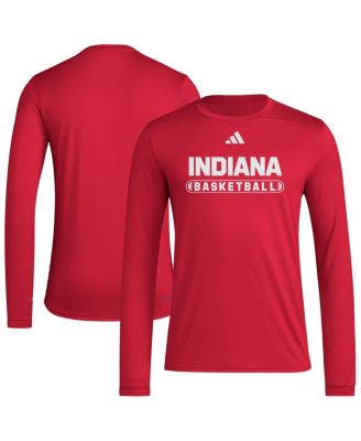 adidas - Men's Crimson Indiana Hoosiers On-Court Pregame Long Sleeve T-Shirt