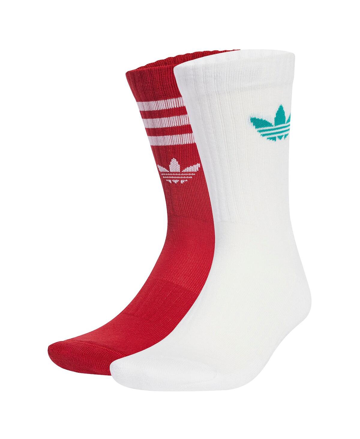 Adidas Men's and Women's 2-Pack White Liverpool Crew Socks - White