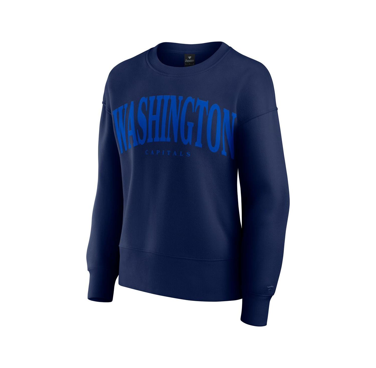 Women's Navy Washington Capitals Elements Flow Pullover Sweatshirt