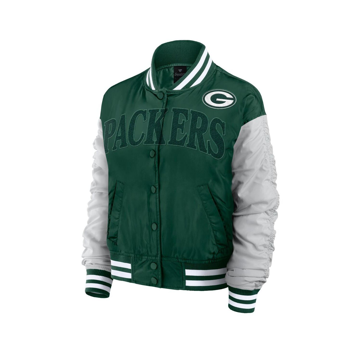 Women's Green Green Bay Packers Elements Wave Full-Snap Jacket