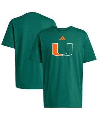 adidas - Men's Green Miami Hurricanes Locker Logo T-Shirt