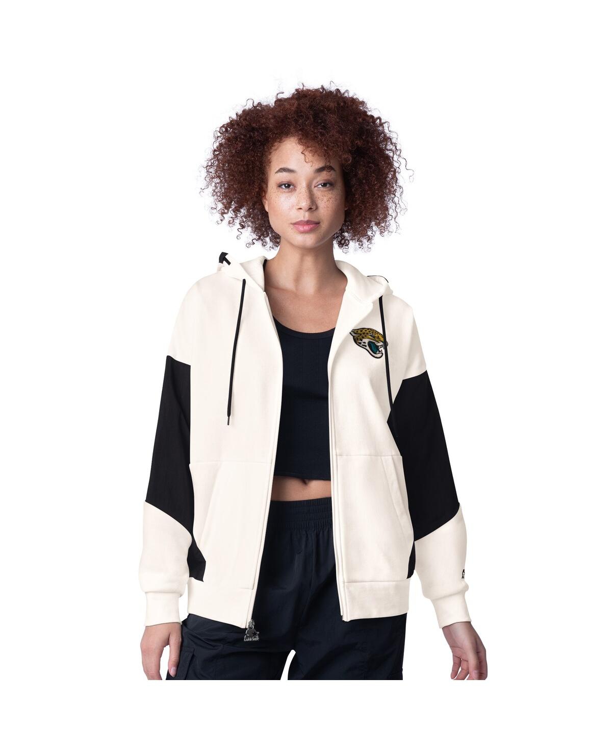Starter Women's White Jacksonville Jaguars Scrimmage Full-Zip Hoodie