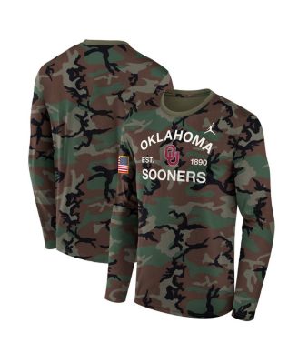 Jordan - Men's Camo Oklahoma Sooners 2025 Military Appreciation Legend Dri-FIT Long Sleeve T-Shirt