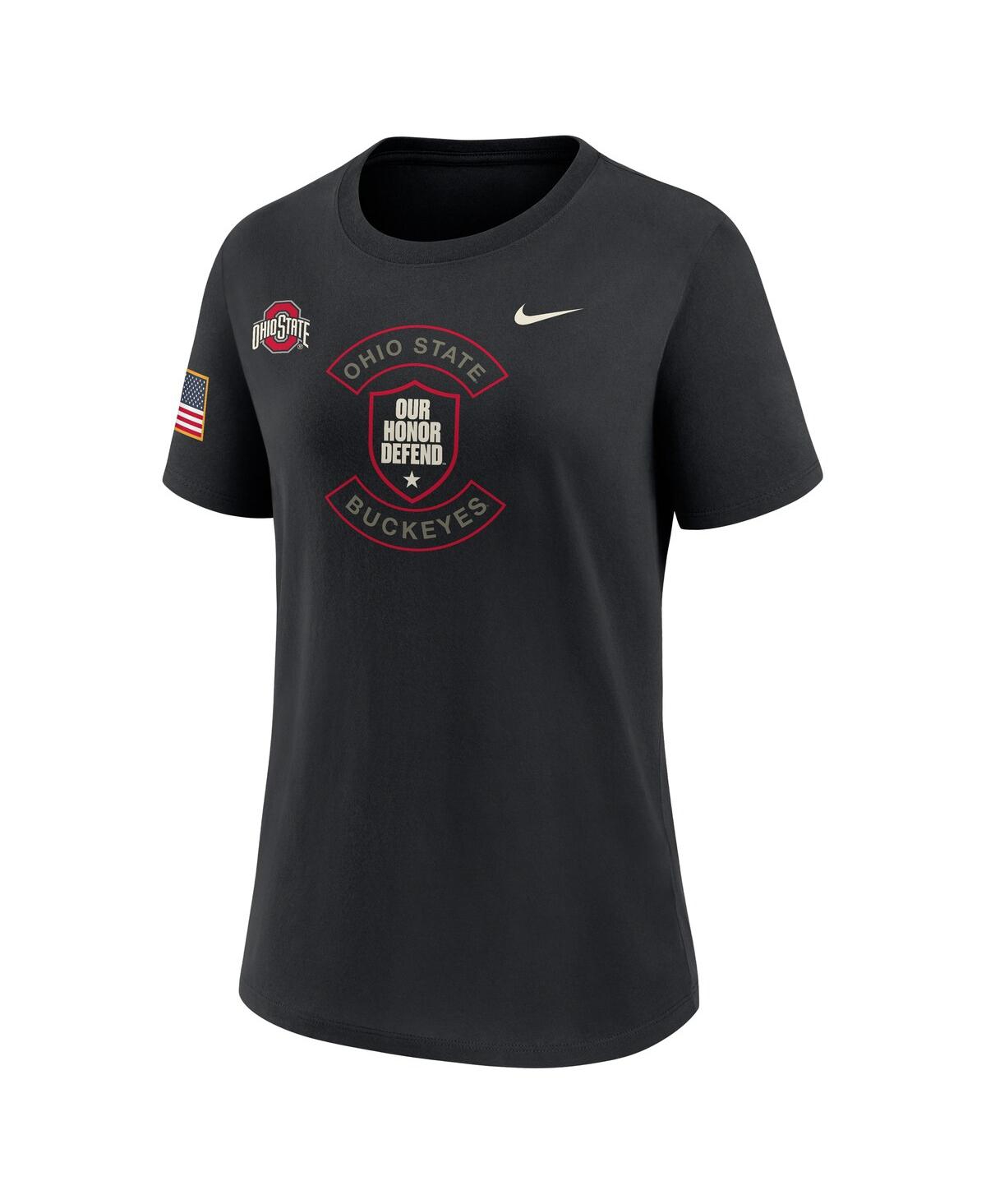 Nike Women's Black Ohio State Buckeyes 2025 Military Appreciation Dri-fit T-Shirt
