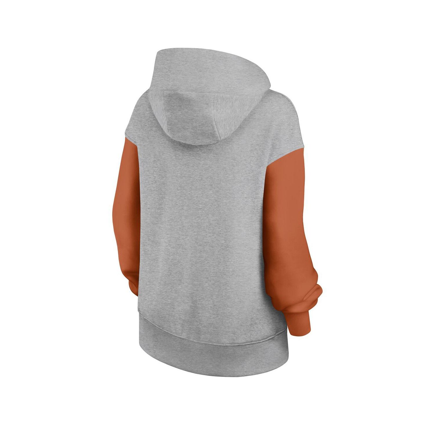 Women's Heather Gray/Texas Orange Texas Longhorns Oversized Legacy Phoenix Pullover Hoodie
