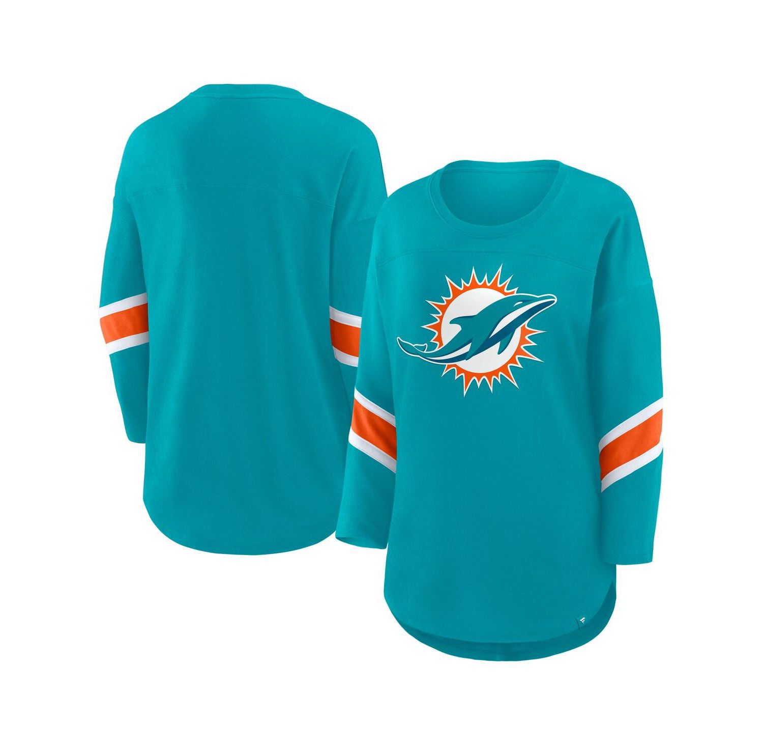 Women's Aqua Miami Dolphins Redzone 3/4-Sleeve T-Shirt