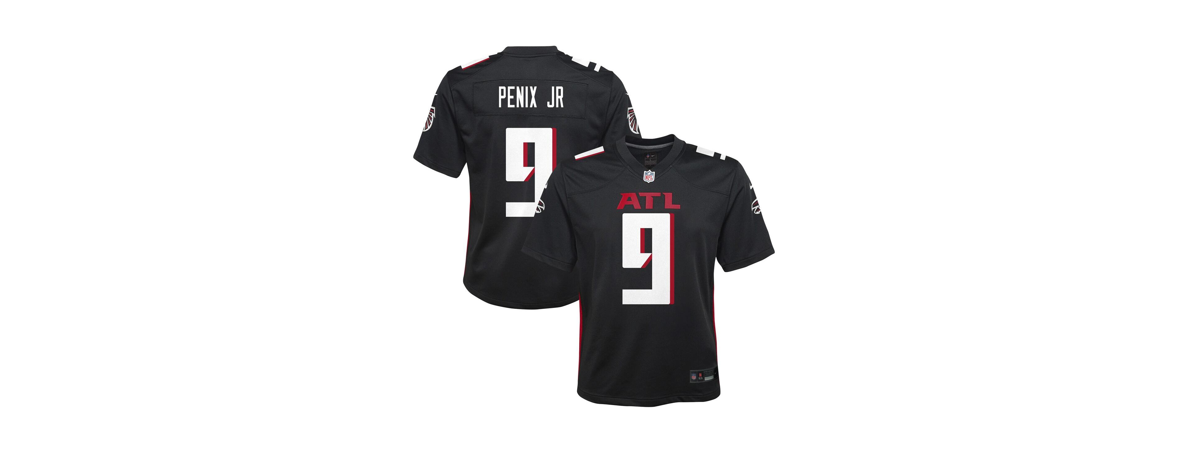 Nike Big Boys and Girls Michael Penix Jr. Black Atlanta Falcons Team Game Jersey