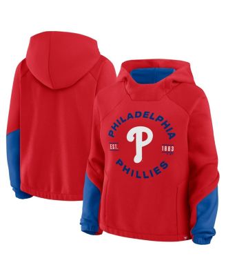 Fanatics - Women's Red Philadelphia Phillies Oversized Time to Win Pullover Hoodie