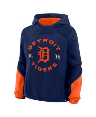 Women's Navy Detroit Tigers Oversized Time to Win Pullover Hoodie