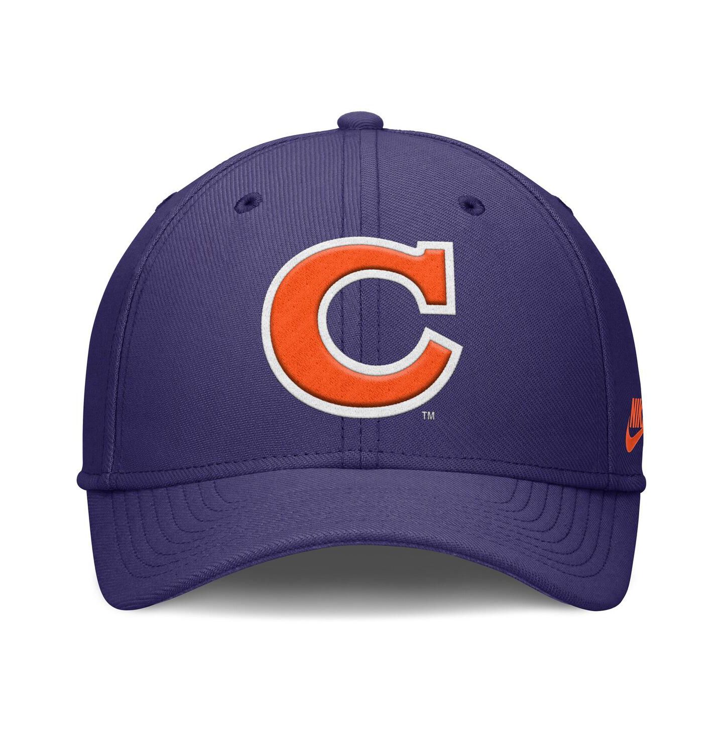 Мужская кепка Nike Purple Clemson Tigers Rise Academic Dri-FIT Flex Hat — фото 2