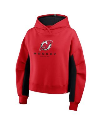 Women's Red New Jersey Devils Back Check Boxy Hoodie