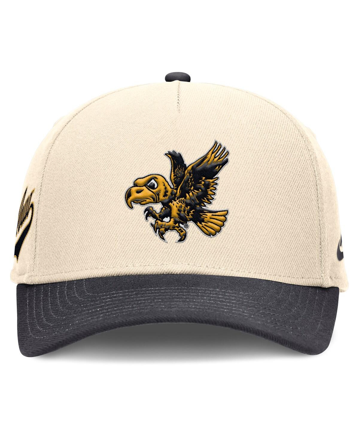 Nike Men's Natural/Anthracite Iowa Hawkeyes Academic Rise Dri-fit Adjustable Hat
