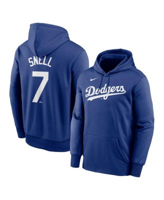 Nike - Men's Blake Snell Blue Los Angeles Dodgers Player Name Number Hoodie