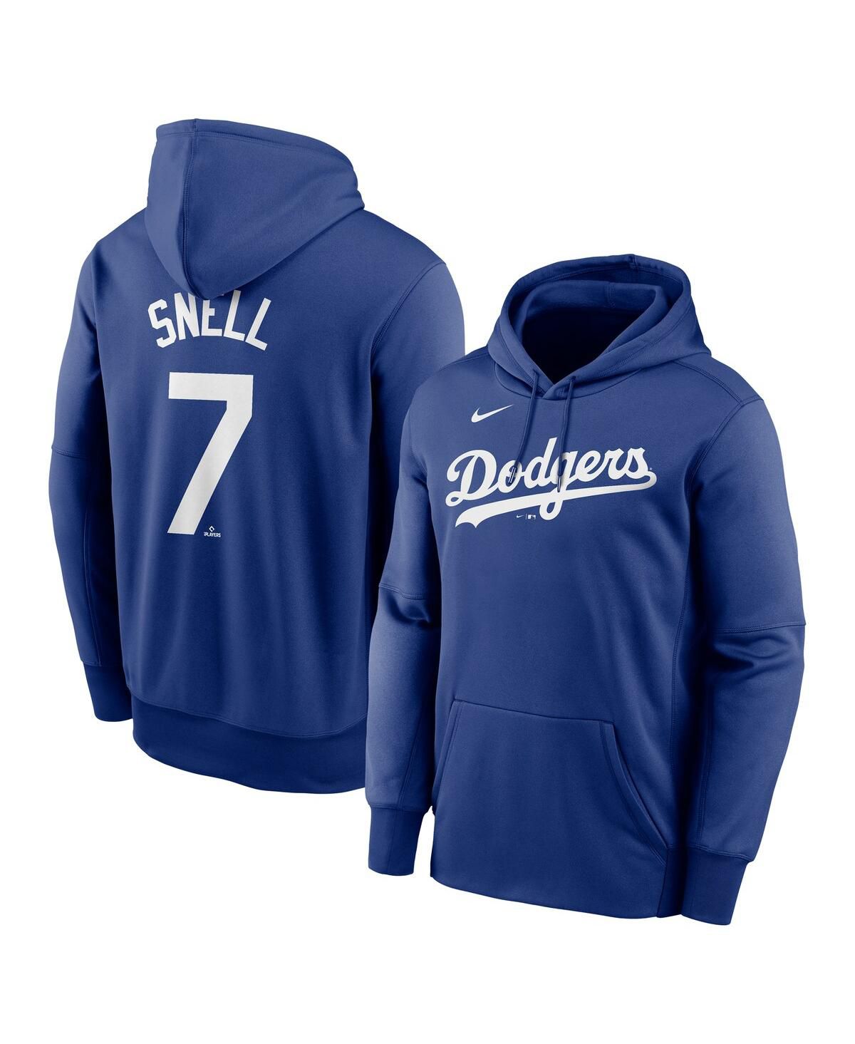 Мужская толстовка Blake Snell Blue с именем и номером игрока Los Angeles Dodgers