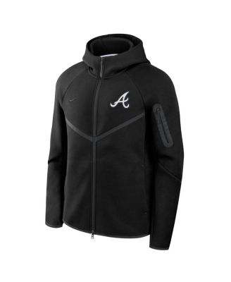 Men's Black Atlanta Braves Tech Fleece Windrunner Full-Zip Hoodie Jacket