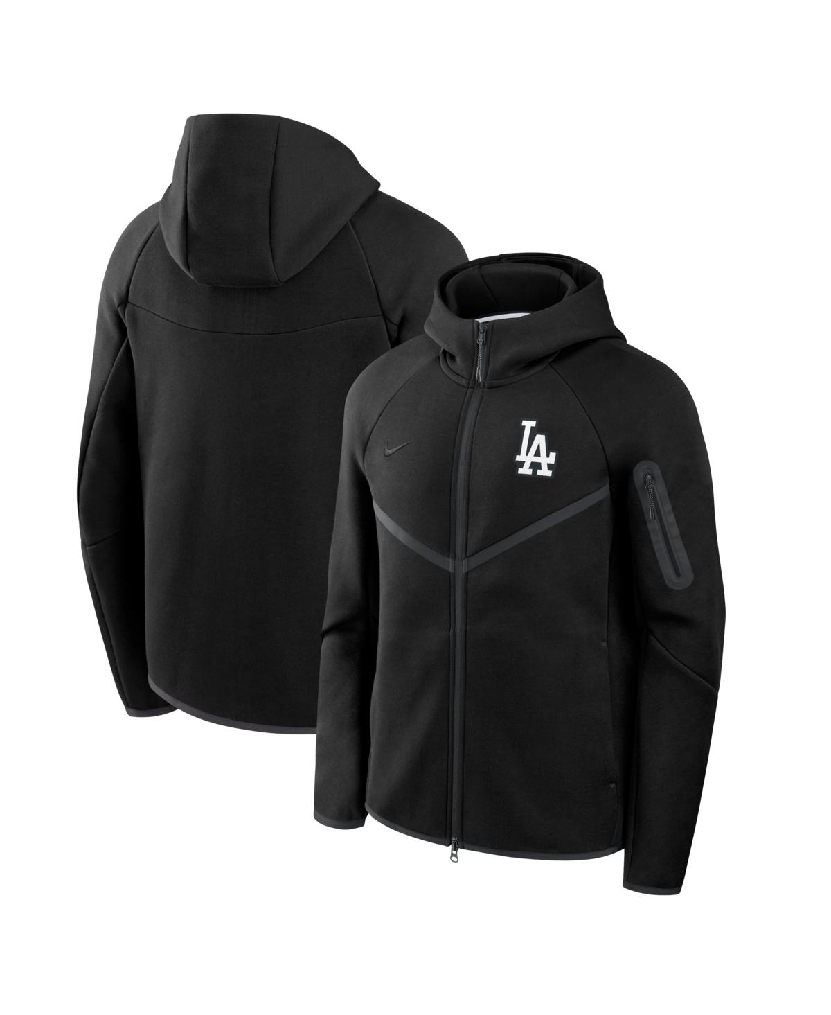 Nike Men's Black Los Angeles Dodgers Tech Fleece Windrunner Full-Zip Hoodie Jacket