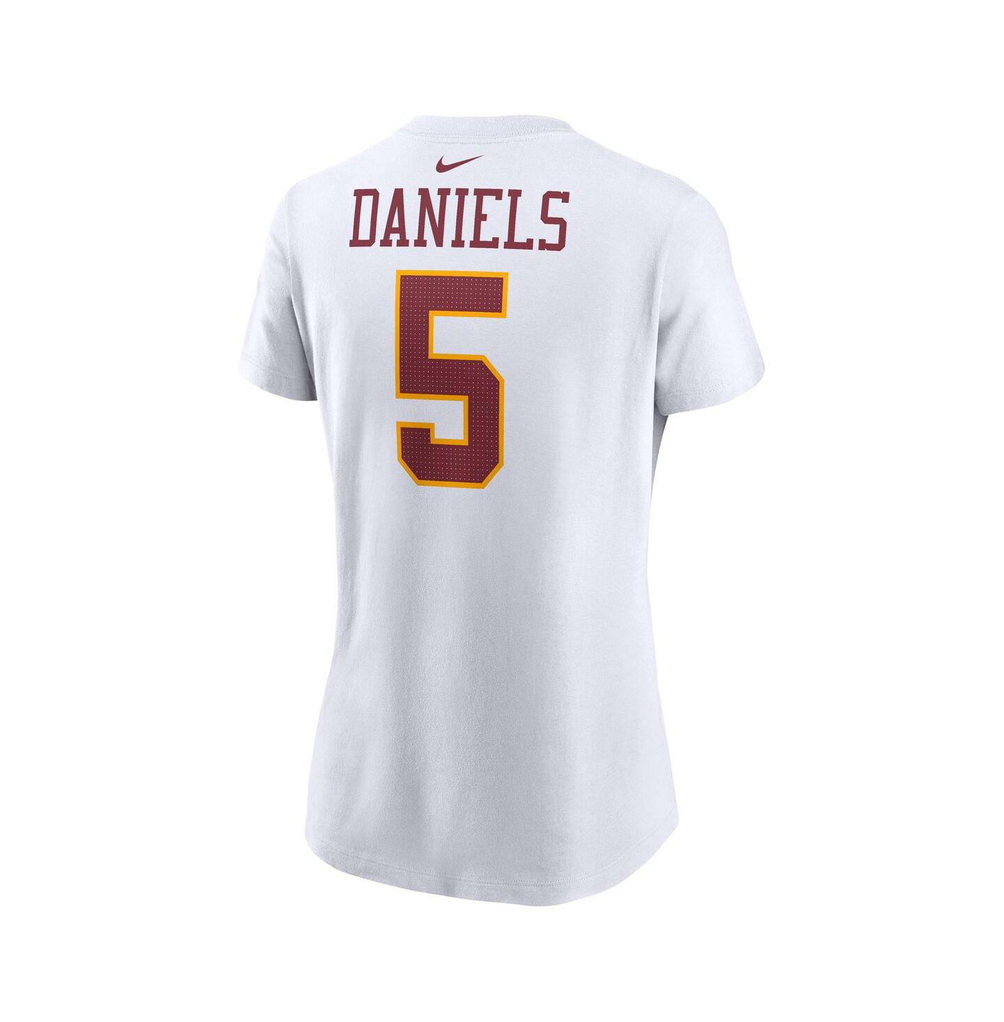 Женская футболка Nike Jayden Daniels White Washington Commanders Super Bowl Era Name & Number — фото 3