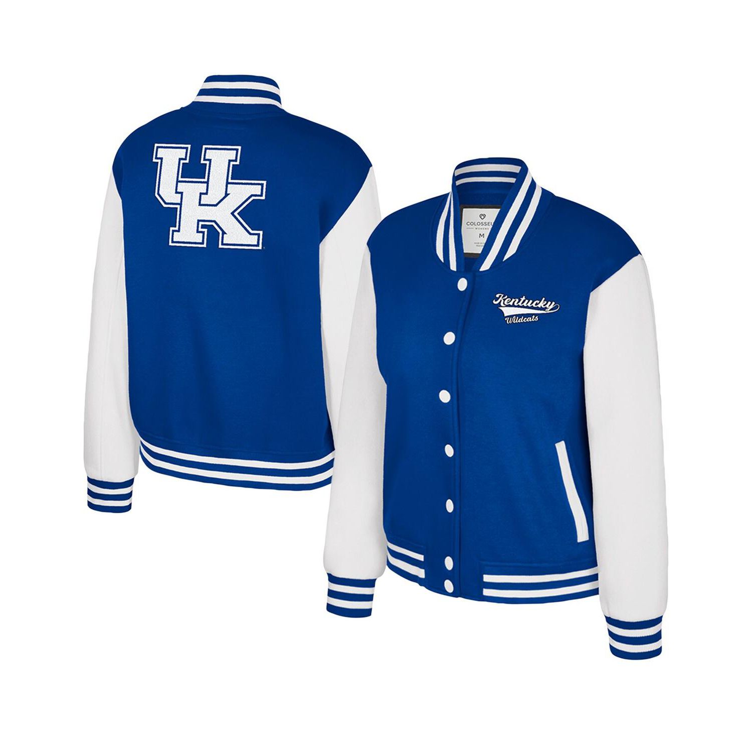 Women's Royal Kentucky Wildcats French Baguette Full Snap Fleece Jacket