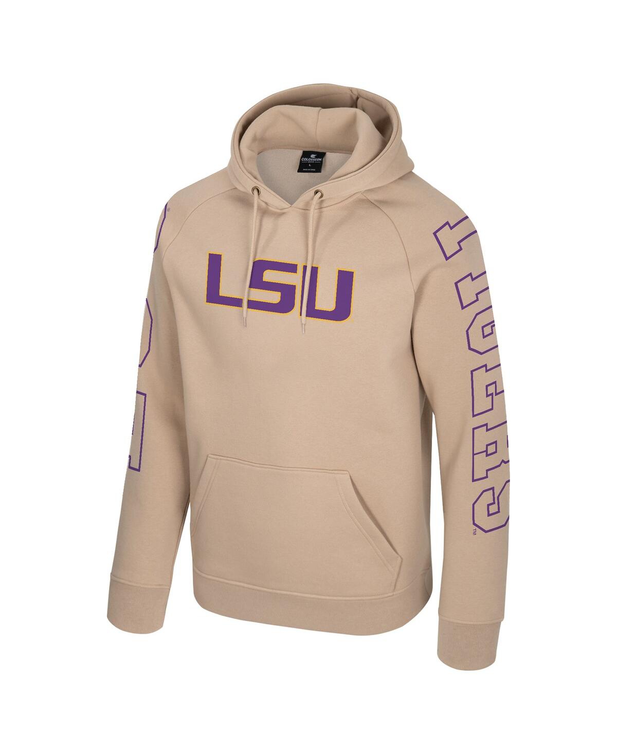 Colosseum Men's Tan Lsu Tigers Big Break Raglan Hoodie