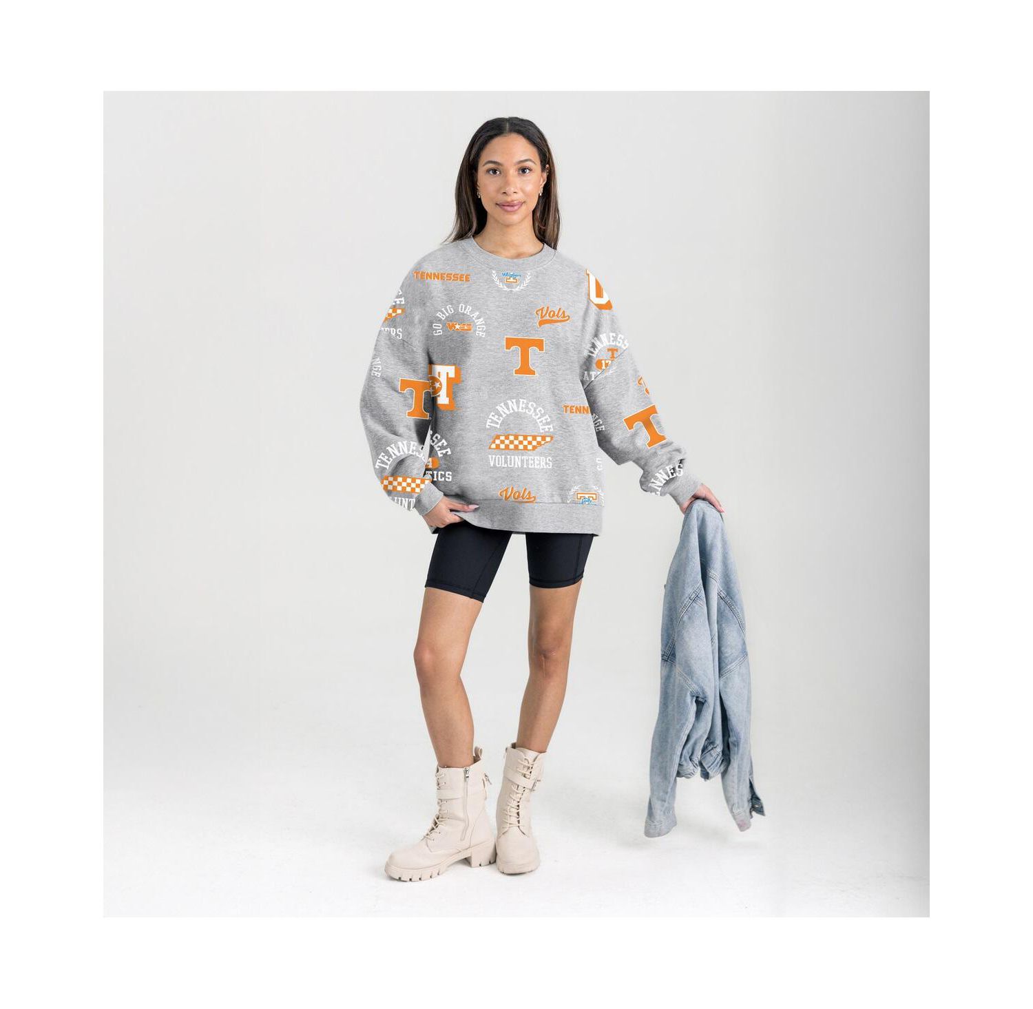 Women's Gray Tennessee Volunteers Always on Repeat Fleece Sweatshirt