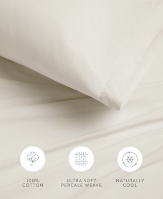 Ultra Soft Percale Cotton 4-Pc. Sheet Set, Queen