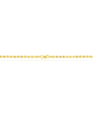 Disco Link Chain Necklace 14K Yellow Gold 24 inches