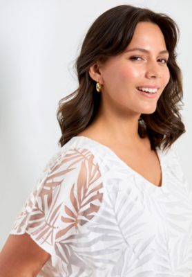 Women's Plus Size Elora Burnout Top