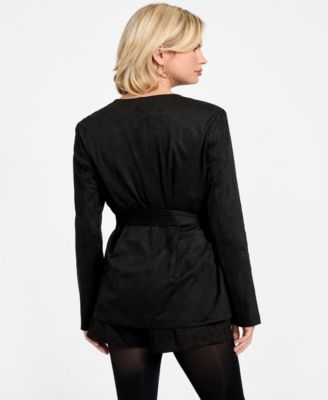 Women's Mila Faux Suede Belted Blazer