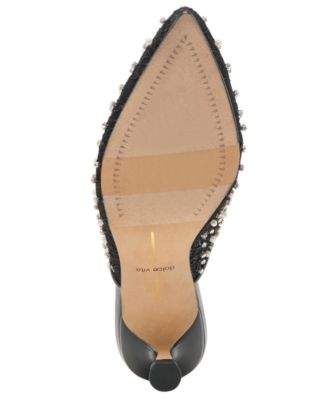 Women's Cleo Imitation Pearl Pointed Toe Mule Pumps