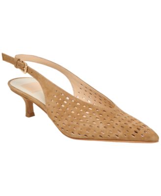 Women's Alenna Perforated Pointed Toe Kitten Heel Pumps