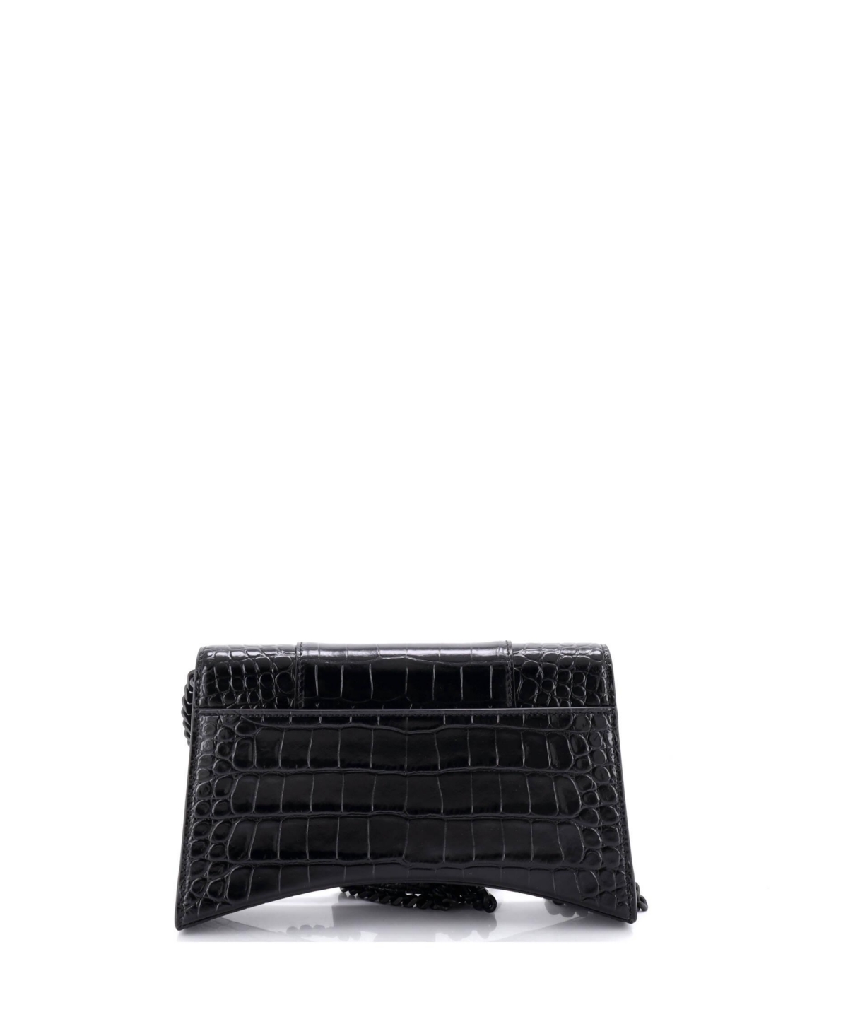 Pre-Owned Balenciaga Hourglass Chain Wallet Embossed Leather