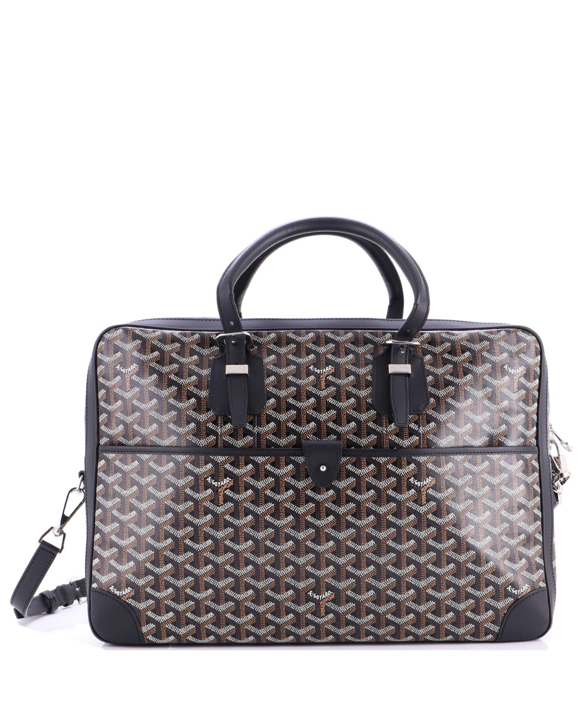 Pre-Owned Goyard Mm Ambassade Briefcase Coated Canvas