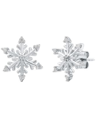 Macy's - Diamond Earrings (1/10 ct. t.w.) in Sterling Silver