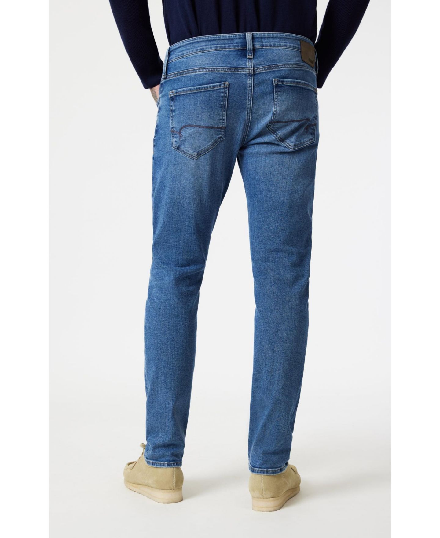 Мужские джинсы Mavi Jeans Jake Regular Rise Skinny Leg In Mid Brushed Nashville — фото 3