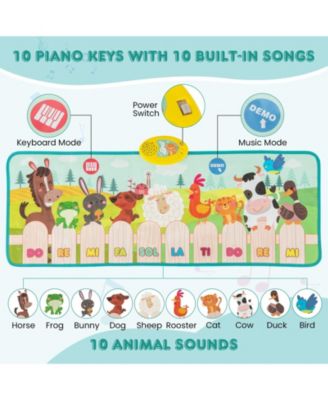 Kids Musical Mat Indoor Outdoor Animal Farm Piano