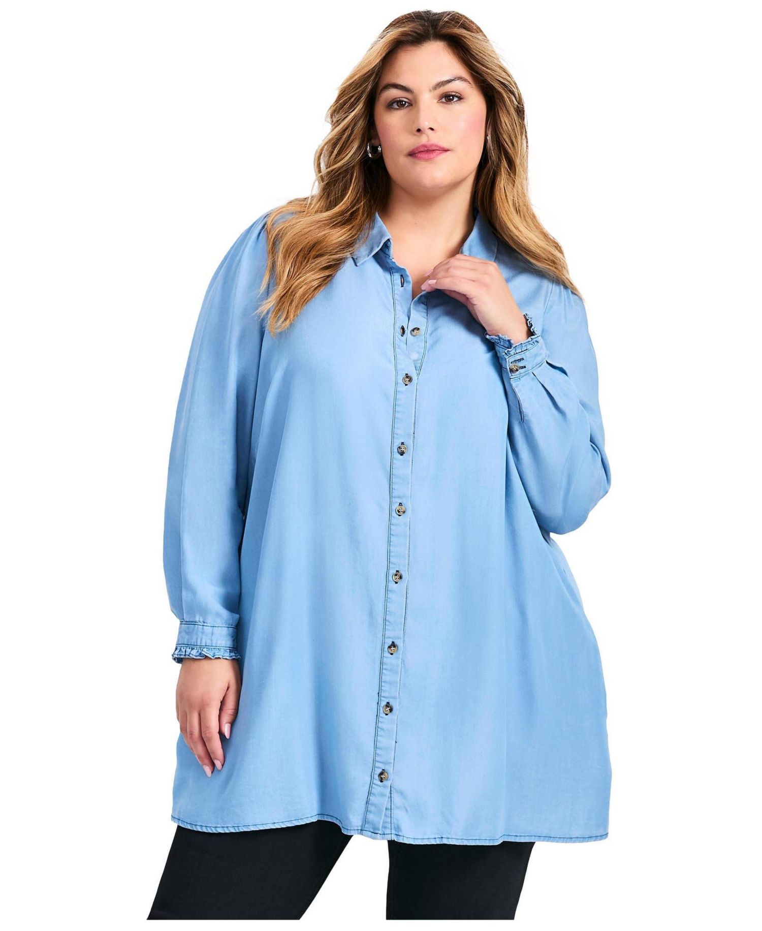 Women's Plus Size Sia Chambray Shirt