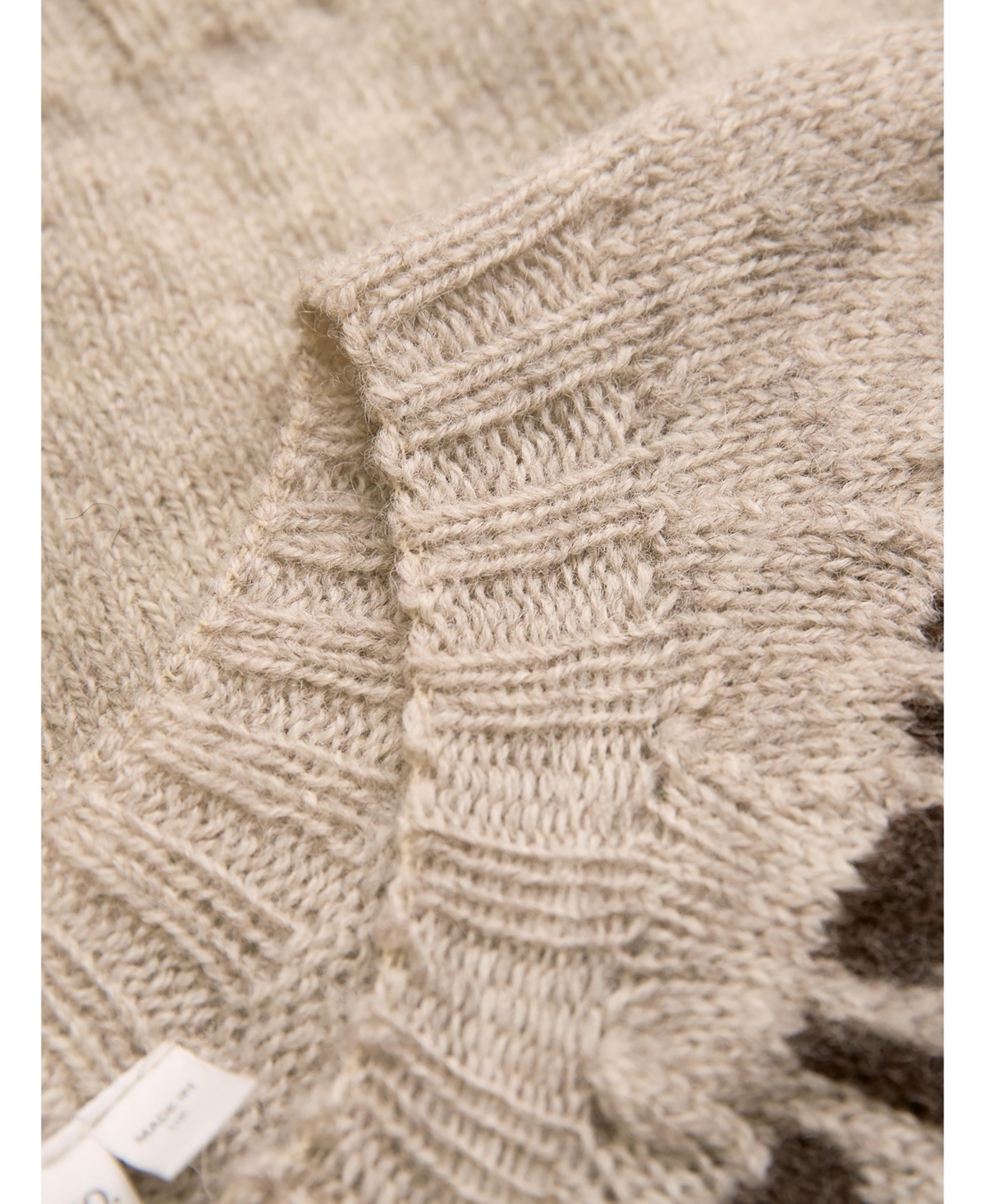 Celtic & Co. Women's Brit Wool Chevron Yoke Cardi