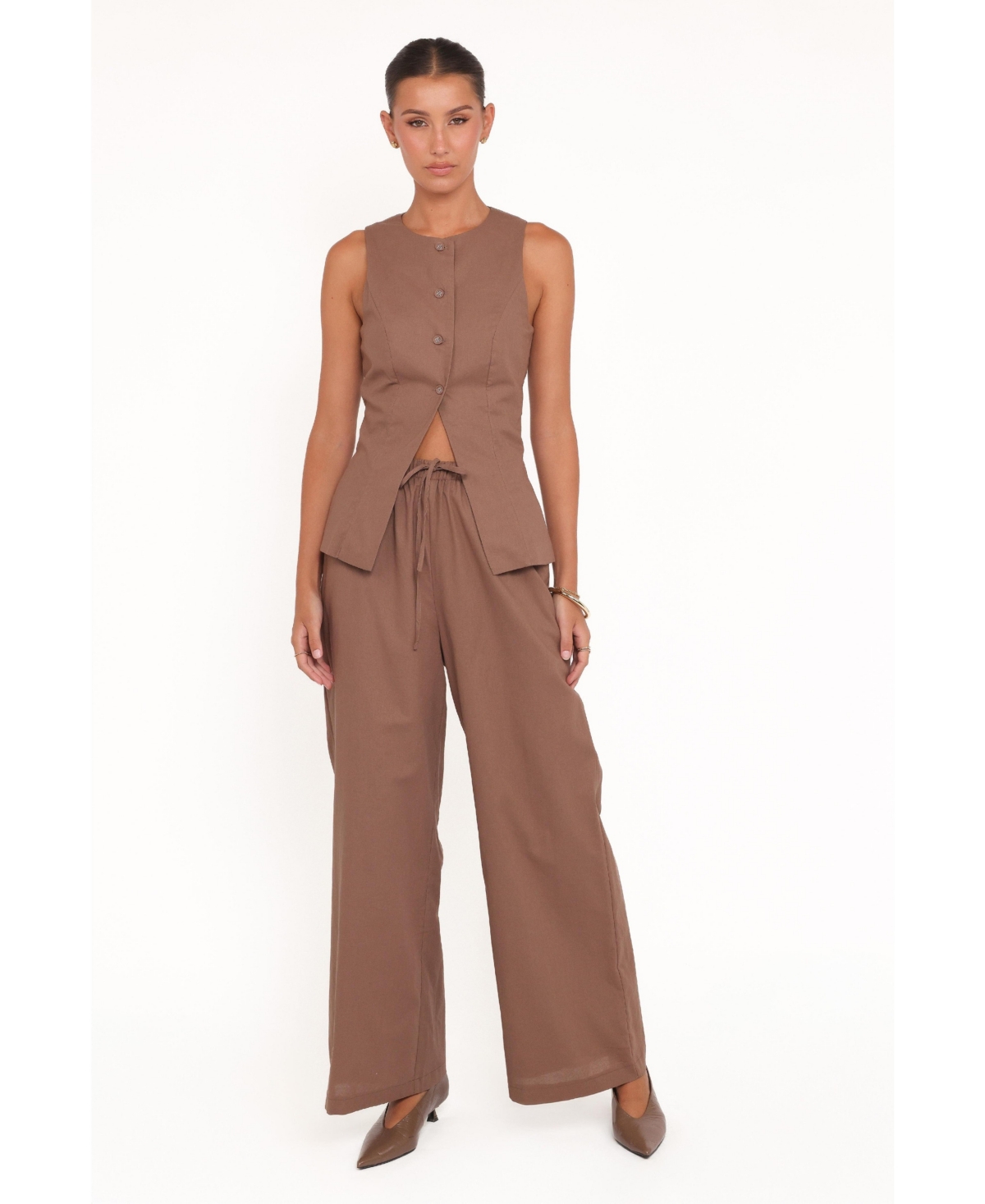 Petal and Pup Women's Caitlin Pant Set - Brown