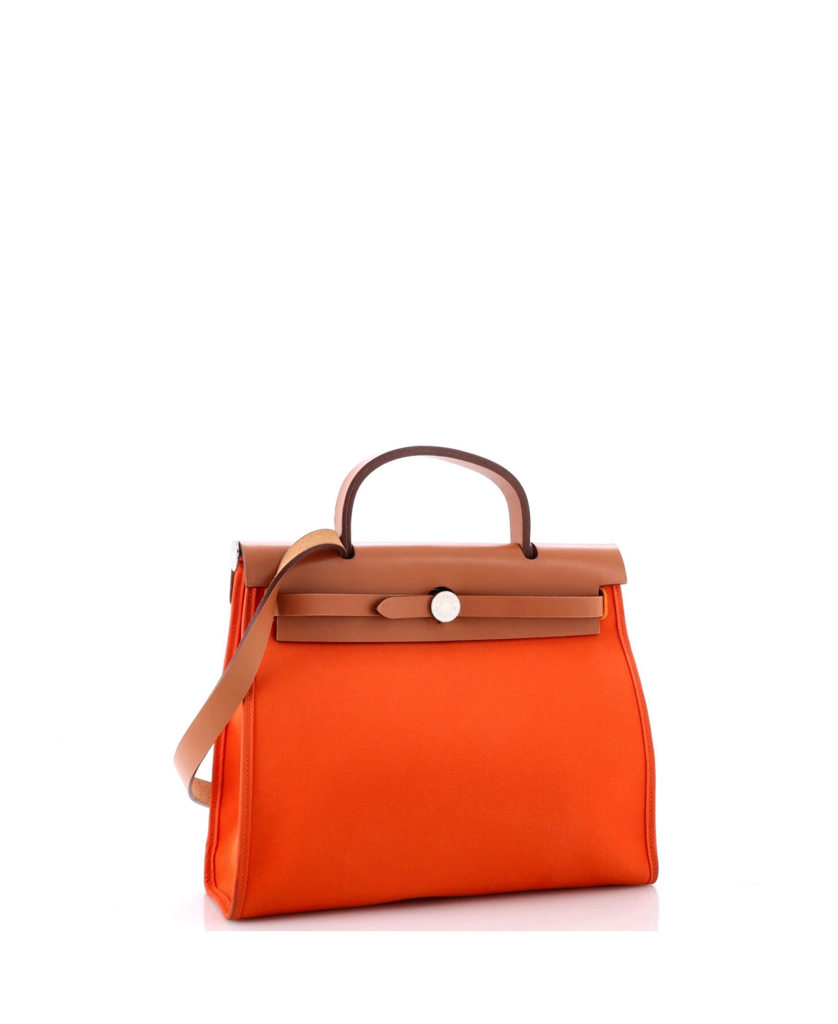 Pre-Owned HERMES 31 Herbag Zip Leather and Toile