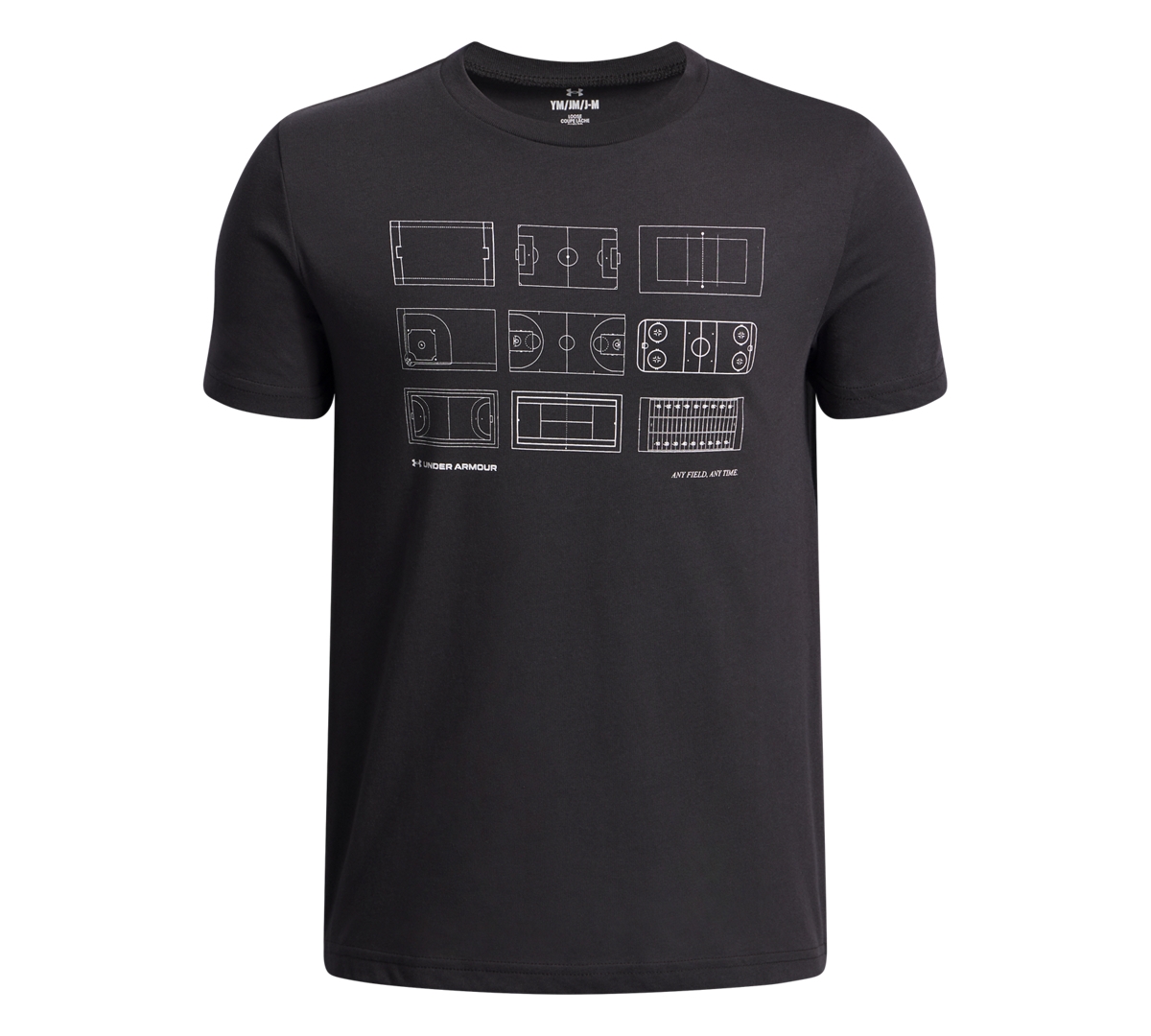 Under Armour Courts Short-sleeve T-shirt In Black