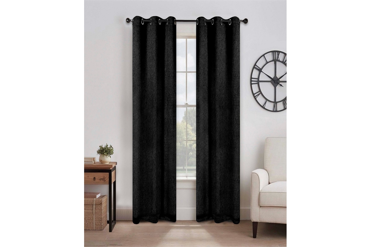 Superior Senna Textured Blackout Curtain Set of 2 Panels