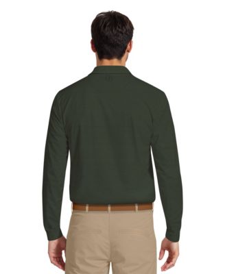 Men's Fine Line Long-Sleeve Polo Shirt