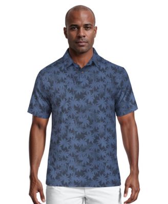 Men's All-Over Geometric Palm Print Short-Sleeve Golf Polo Shirt