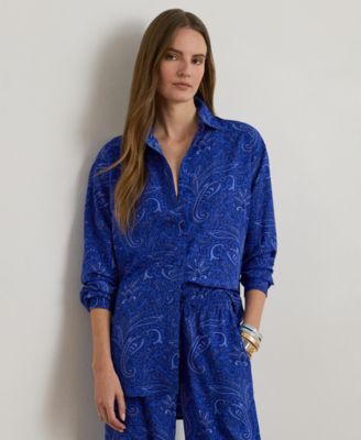 Lauren Ralph Lauren - Women's Relaxed Fit Paisley Crepe Shirt