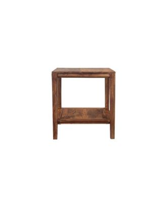 Fall River Solid Sheesham Wood End Table, Natural